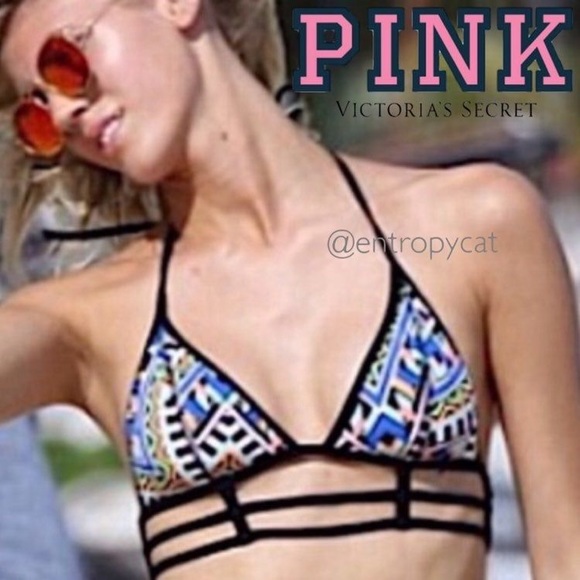 PINK Victoria's Secret Other - Victoria’s Secret PINK caged geo print bikini